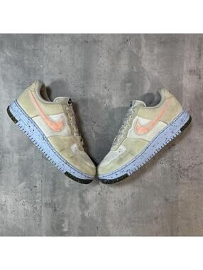 Y2K Beige Nike Air Force 1 Suede Sneakers